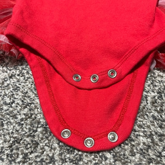 Disney Baby Minnie Mouse 0-3 Months Red Tutu Ruffle Dress Cotton One Piece - Picture 4 of 9